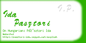 ida pasztori business card